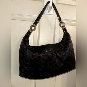 Coach Black C Monogram Ashely hobo Shoulder Bag Y2K contemporary